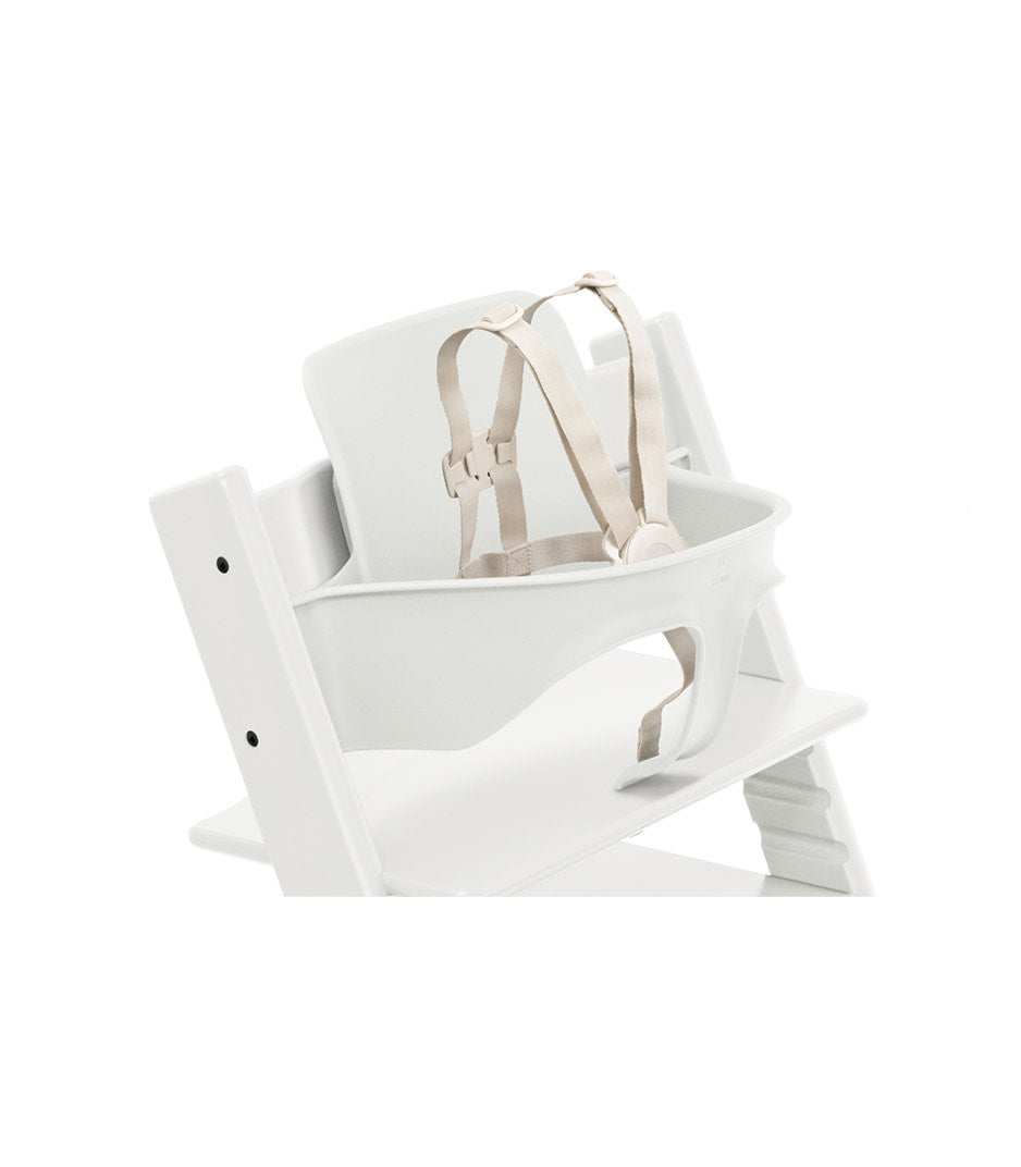 Stokke Tripp Trapp - Chaise Haute 2 avec Coussin, Plateau et Ensemble pour Nouveau-né, Blanc Gris Nordique