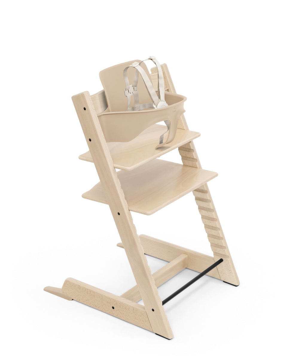 Stokke Tripp Trapp - Ensemble Chaise Haute 2 avec Coussin et Plateau, Naturel Gris Nordique