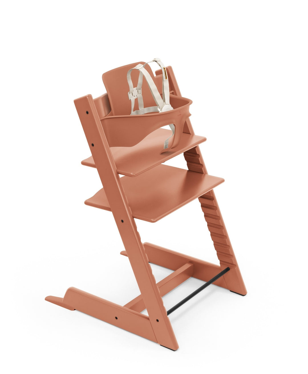 Stokke Tripp Trapp - Ensemble Chaise Haute 2 avec Coussin et Plateau, Terracotta