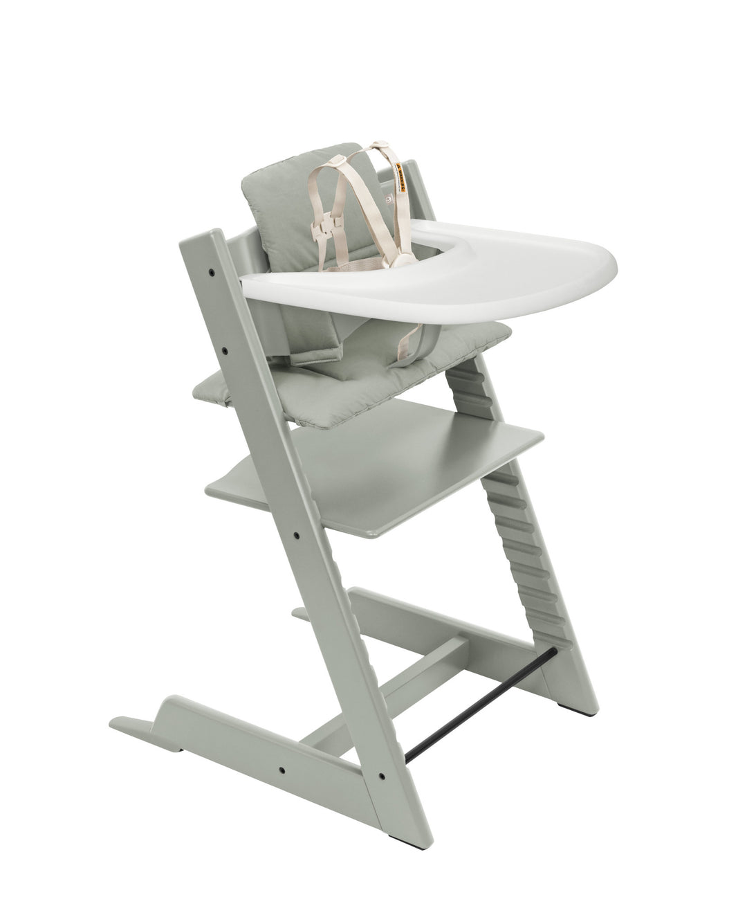 Stokke Tripp Trapp - Ensemble Chaise Haute 2 avec Coussin et Plateau, Vert Glacier