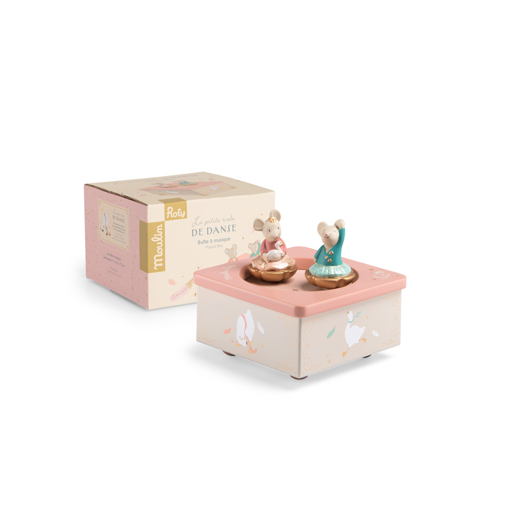 Moulin Roty - Musical Box, Little Dance School, Soft Pink