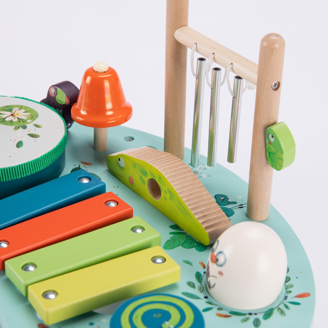 Table d'Activités Musicale en Bois, Dans la Jungle