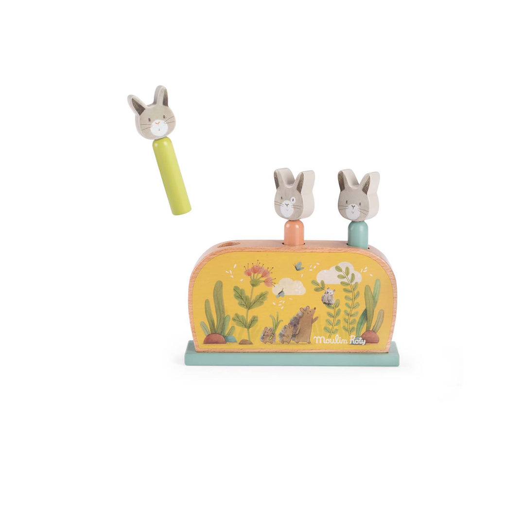 Pop-Up Wooden Toy, Three Little Bunnies