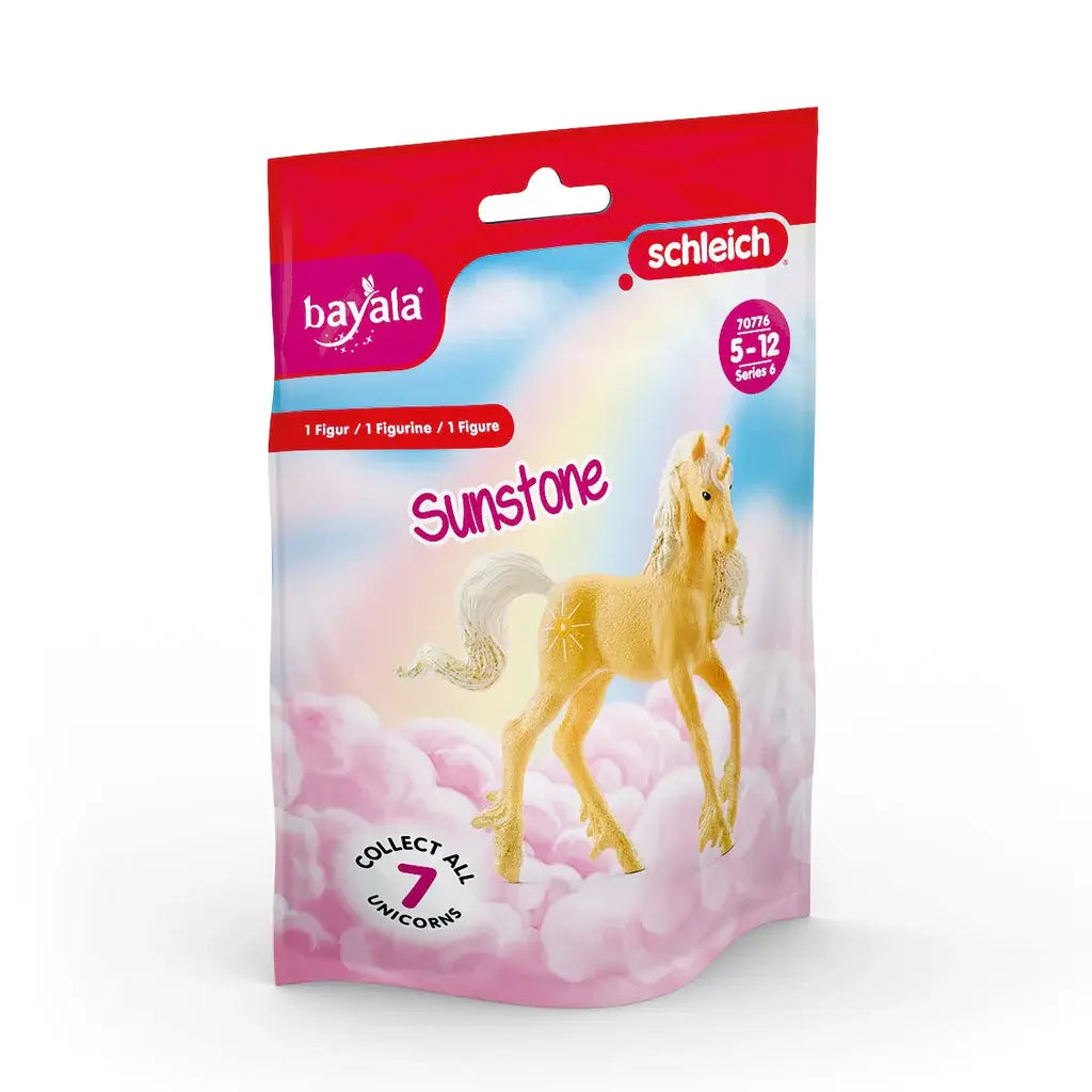 Schleich - Figurine Bayala, Licorne à Collectionner, Pierre de Soleil