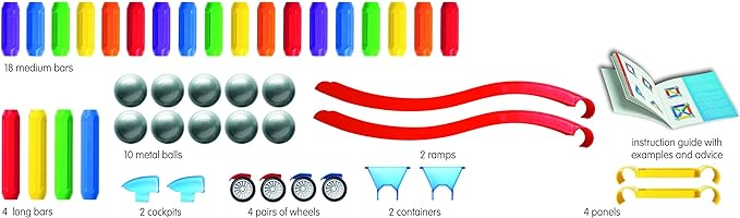 Smartmax - Magnetic Construction Game, Basic Stunt 46 Pieces