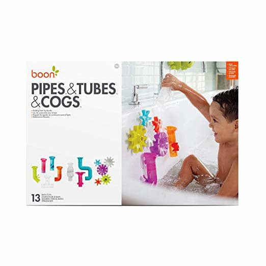 Boon - Ensemble de Jeux pour le Bain Tubes, Tuyaux et Rouages, 13 Morceaux