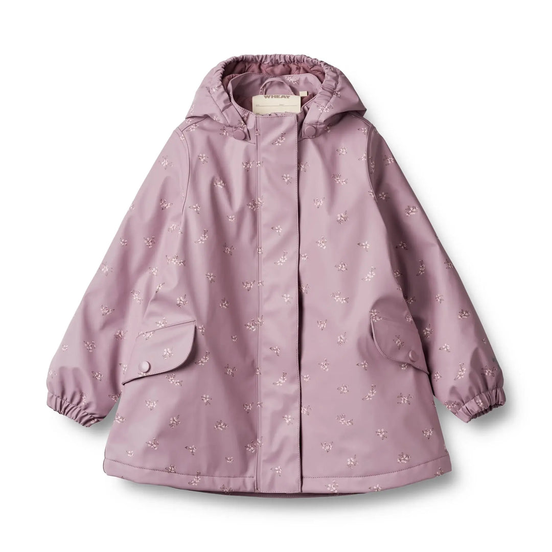 Wheat Kids Clothing - Manteau de Pluie Thermique Rika, Lilas Fleurs