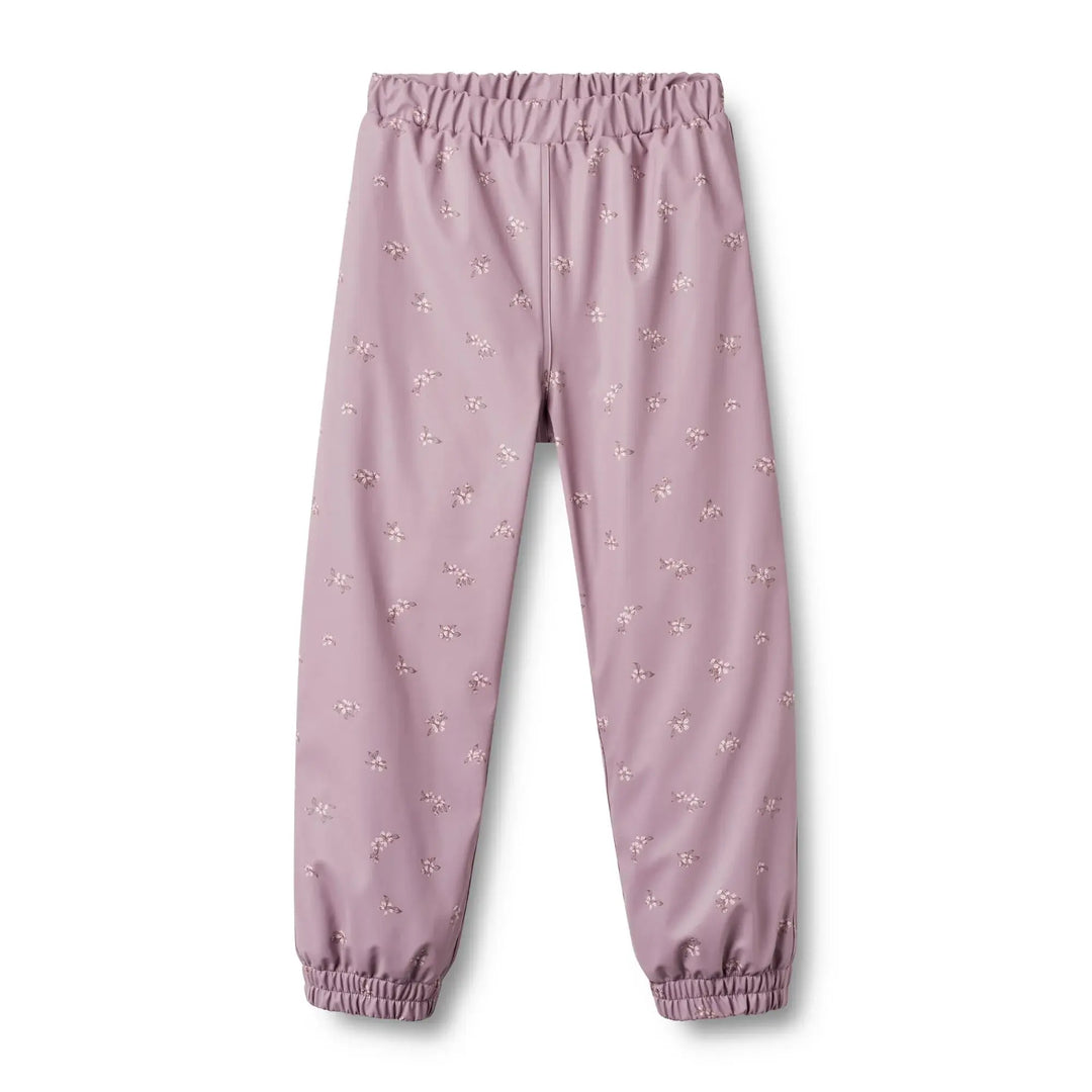 Wheat Kids Clothing - Pantalon de Pluie Thermique Um, Lilas Fleurs