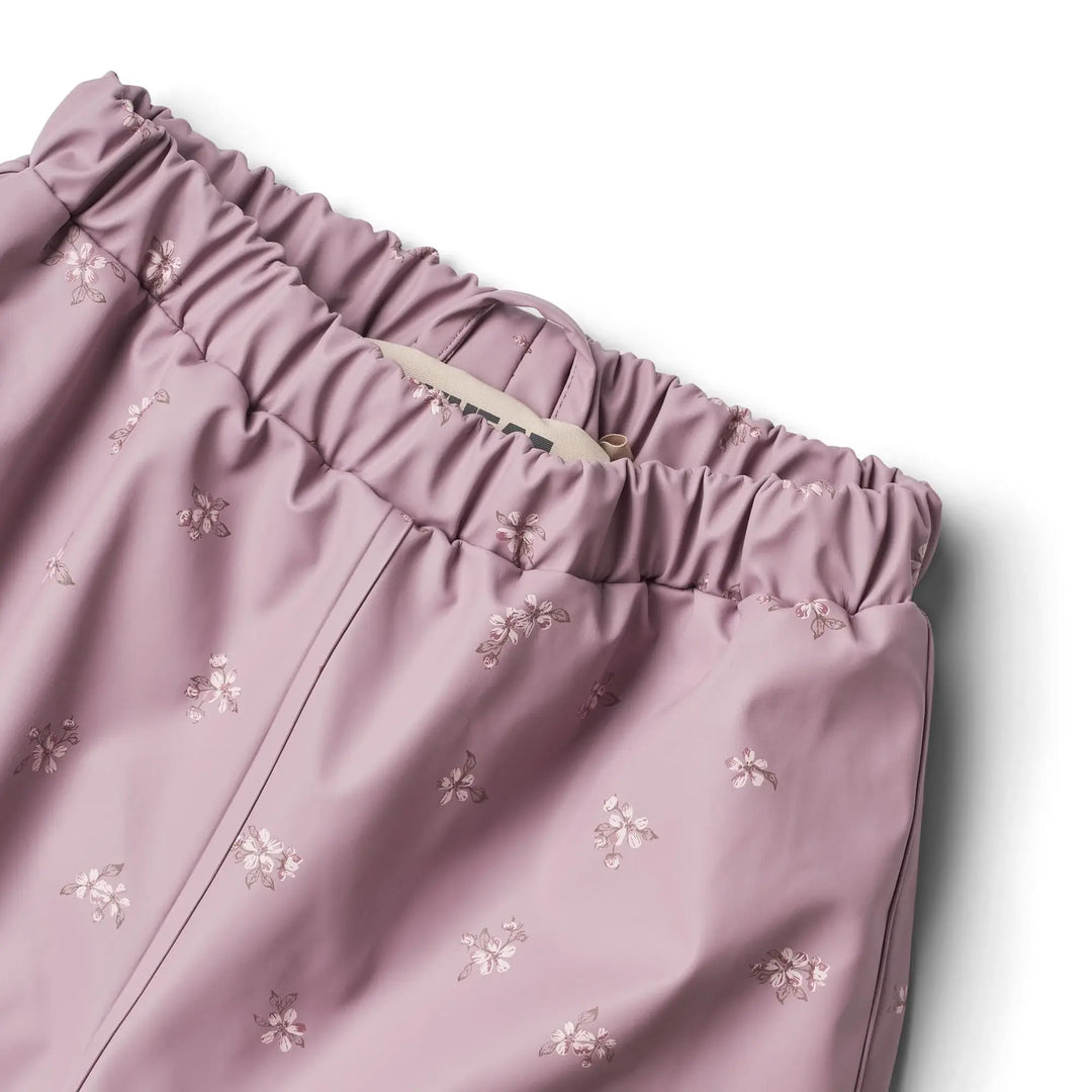 Wheat Kids Clothing - Pantalon de Pluie Thermique Um, Lilas Fleurs