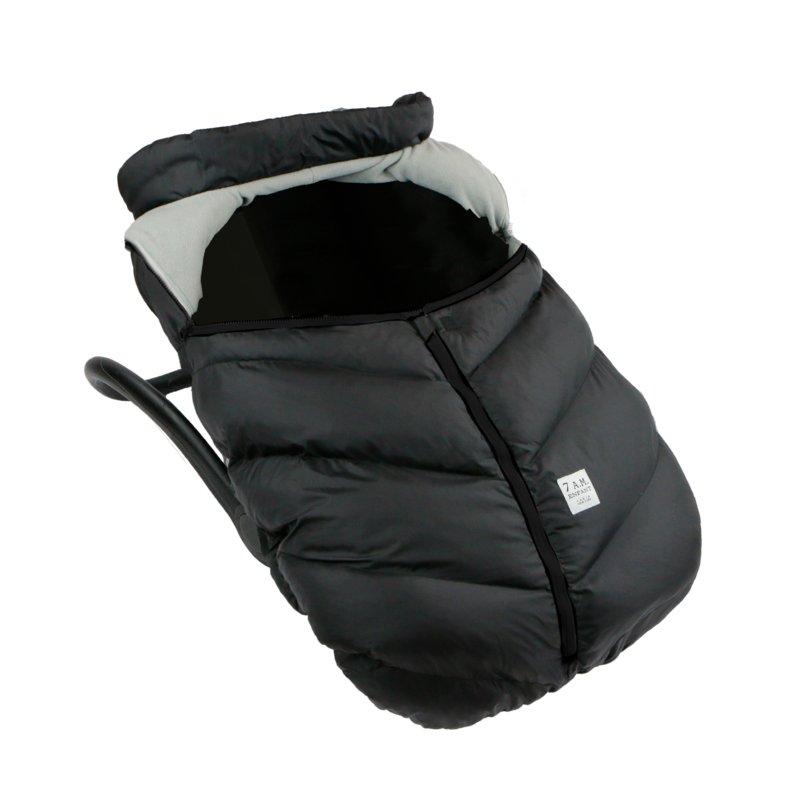 7A.M. - Car Seat Cocoon Cover, Black, 0-12 months