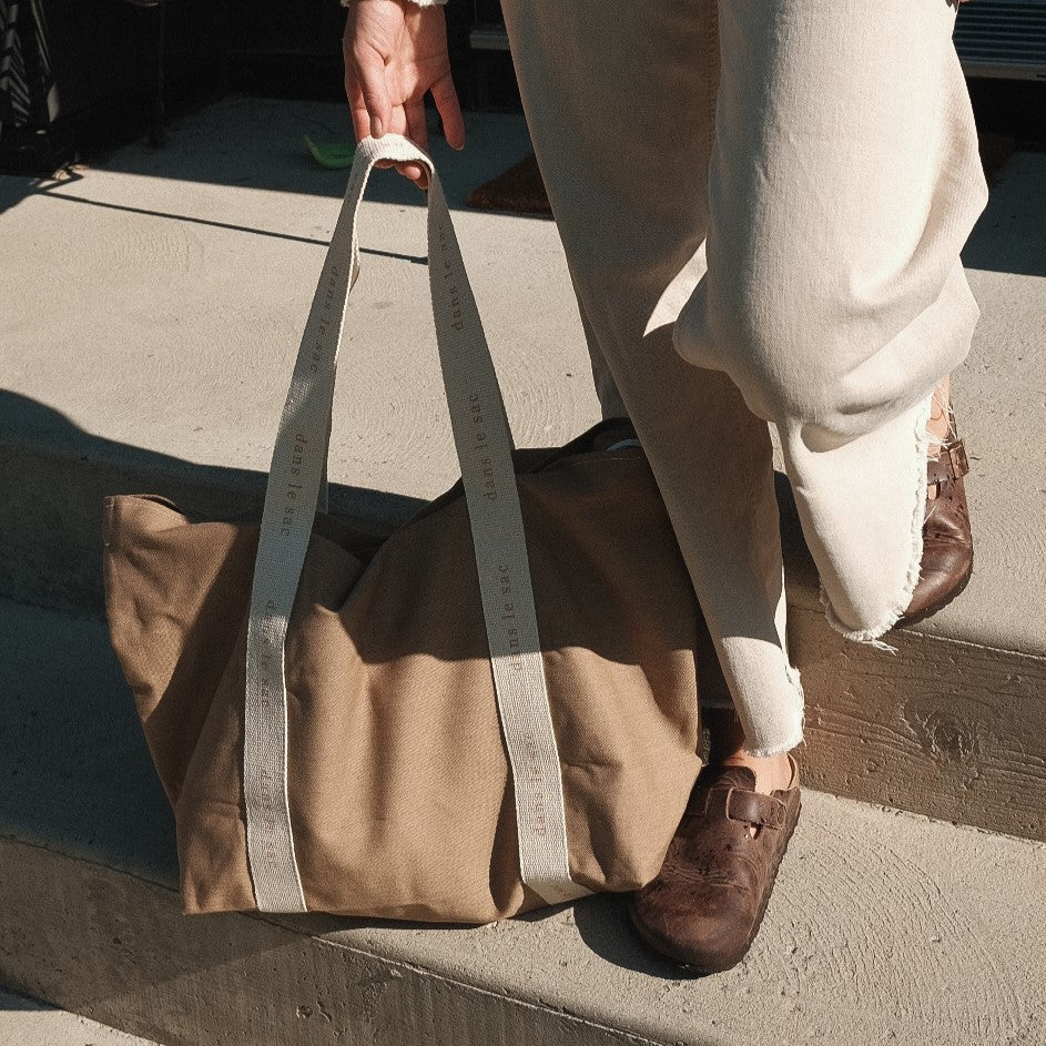 Dans le sac - Grand Sac avec Fermeture Éclair, Caramel