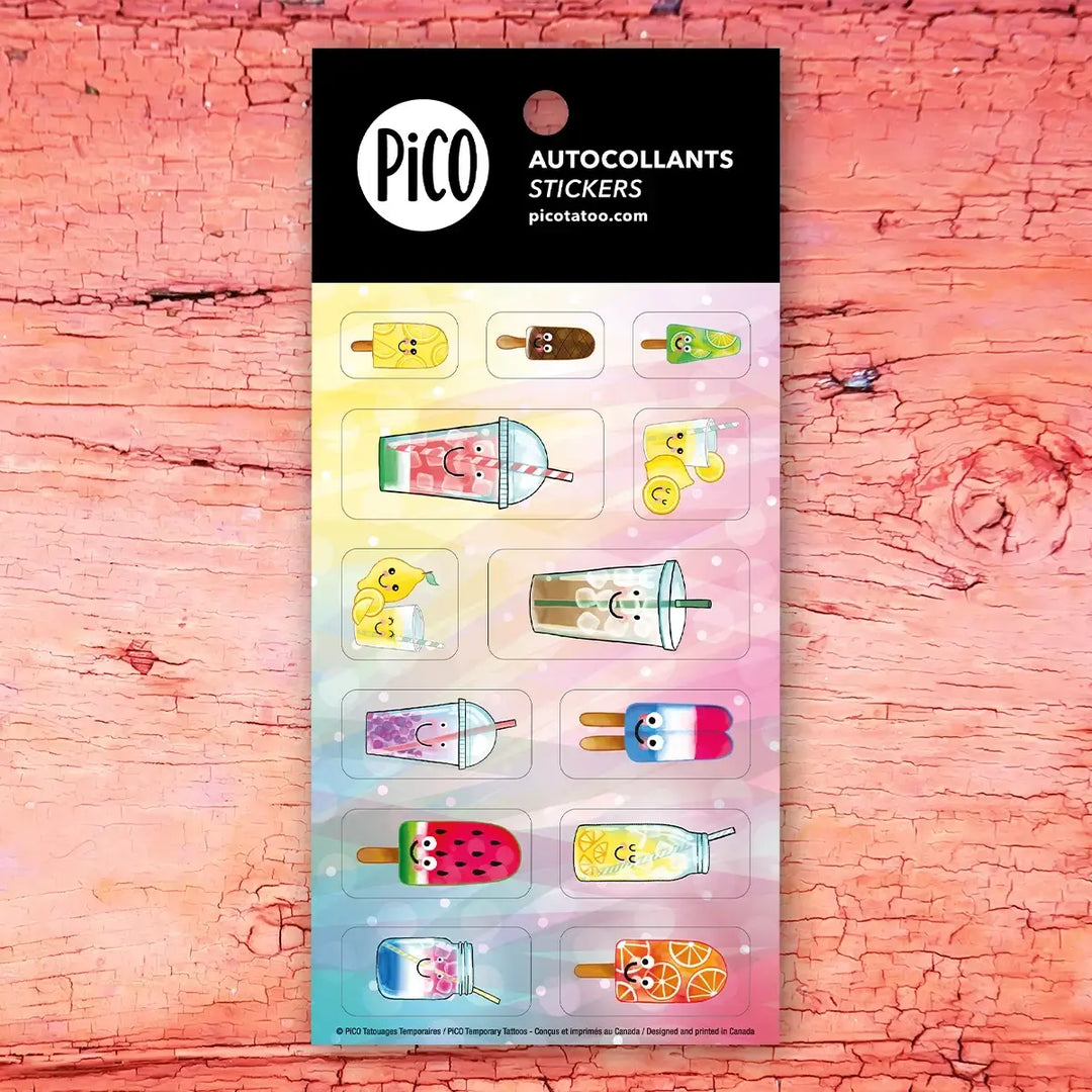 Pico Tatoo - Lot de 10 Feuilles d'Autocollants, Gourmand