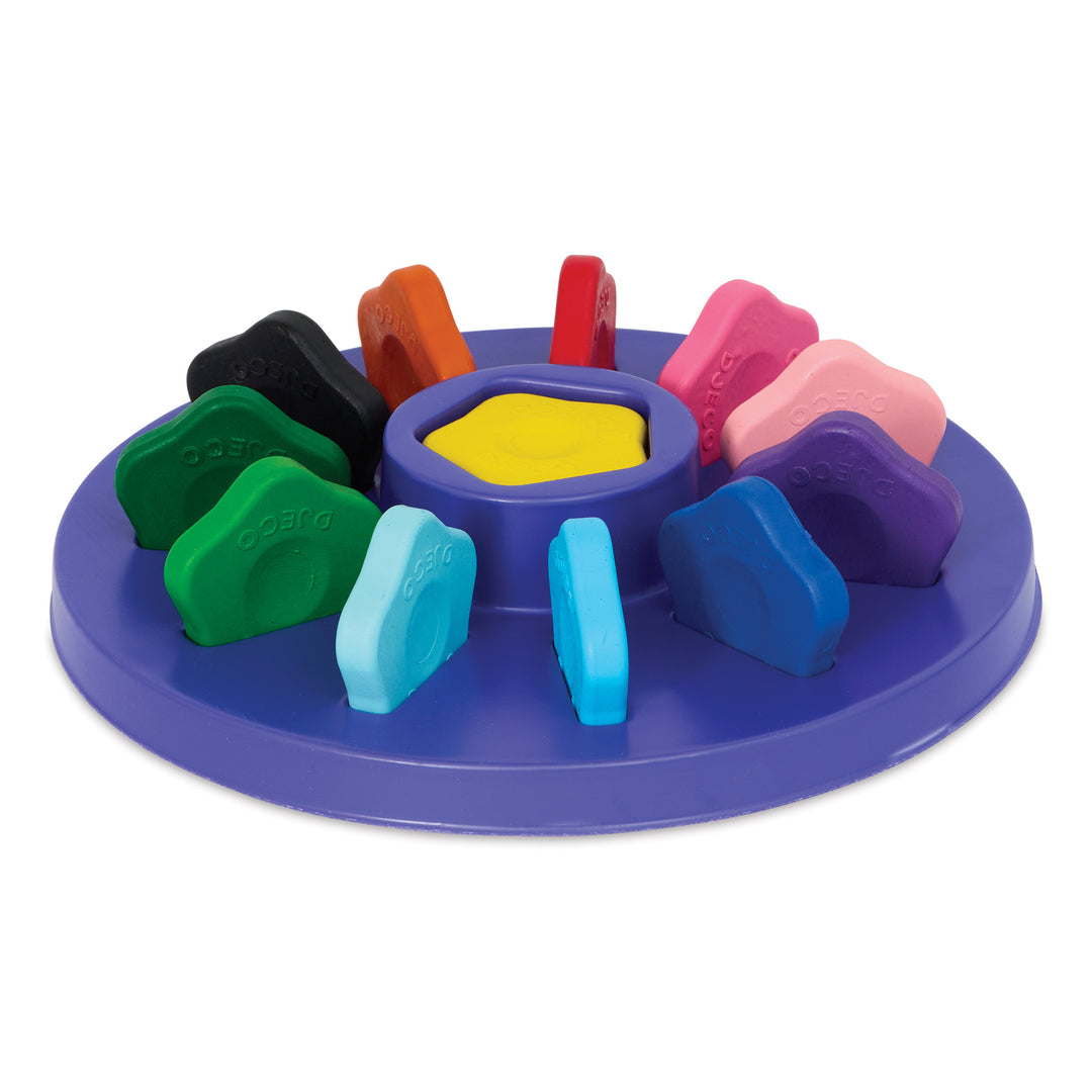 Djeco - Pack of 12 Flower Crayons