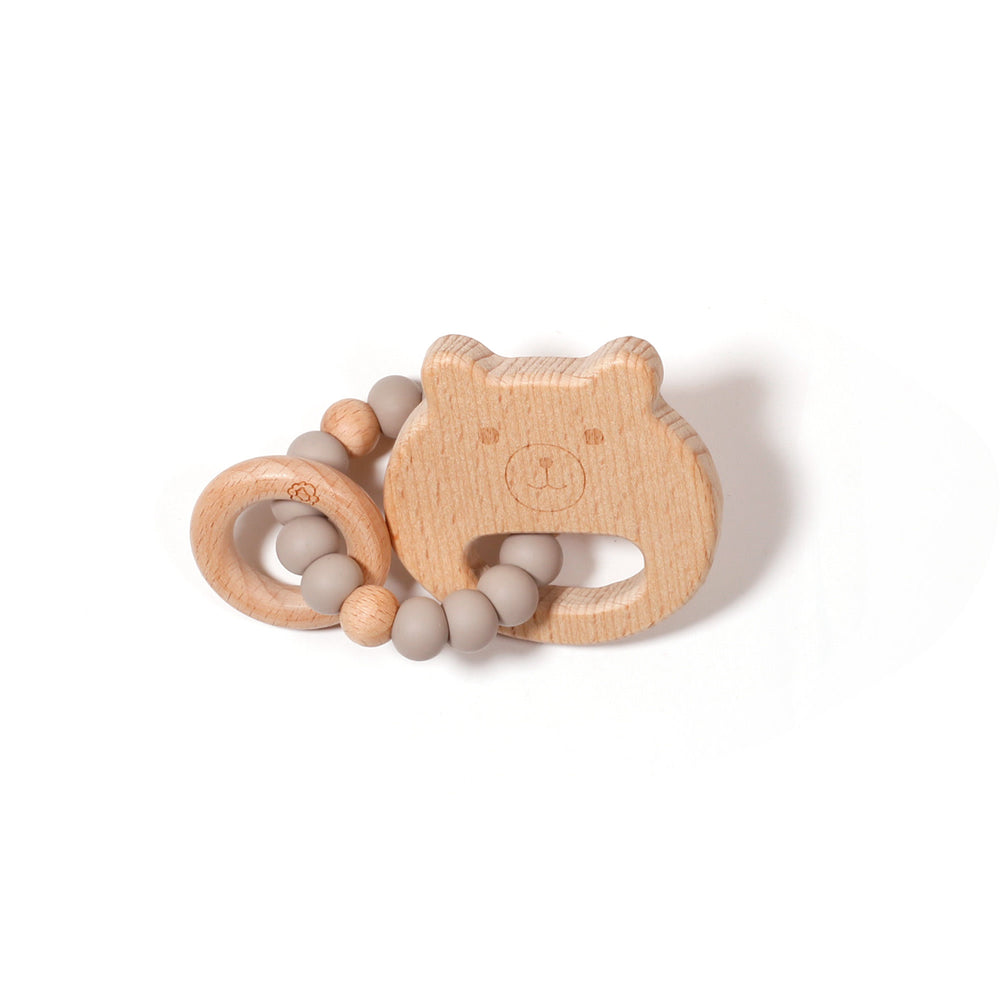 Bulle - Hochet de Dentition Mini, Ourson Taupe