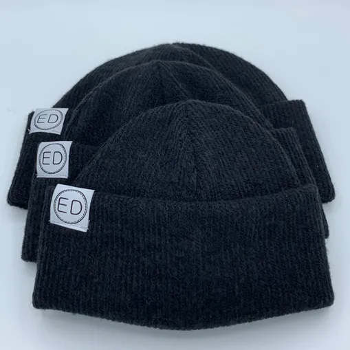 Tuque Chinée Junior, Noir