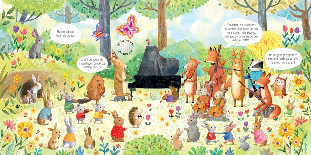 Usborne - Sound Book, L'Orchestre des Animaux Joue Mozart, 10 months +