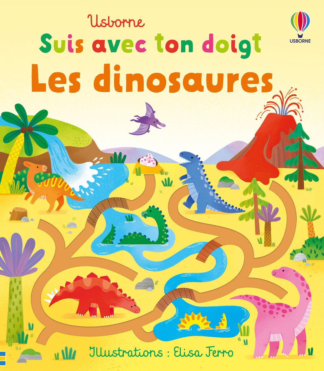 Usborne - Livre Suis avec ton Doigt, Les Dinosaures, 1 an et +