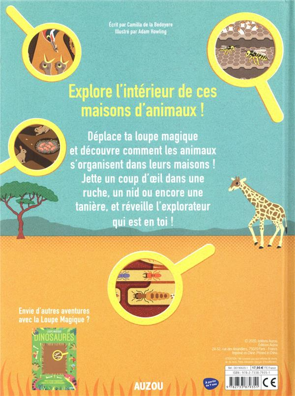 Auzou - Magic Magnifier Book, Maisons d'Animaux