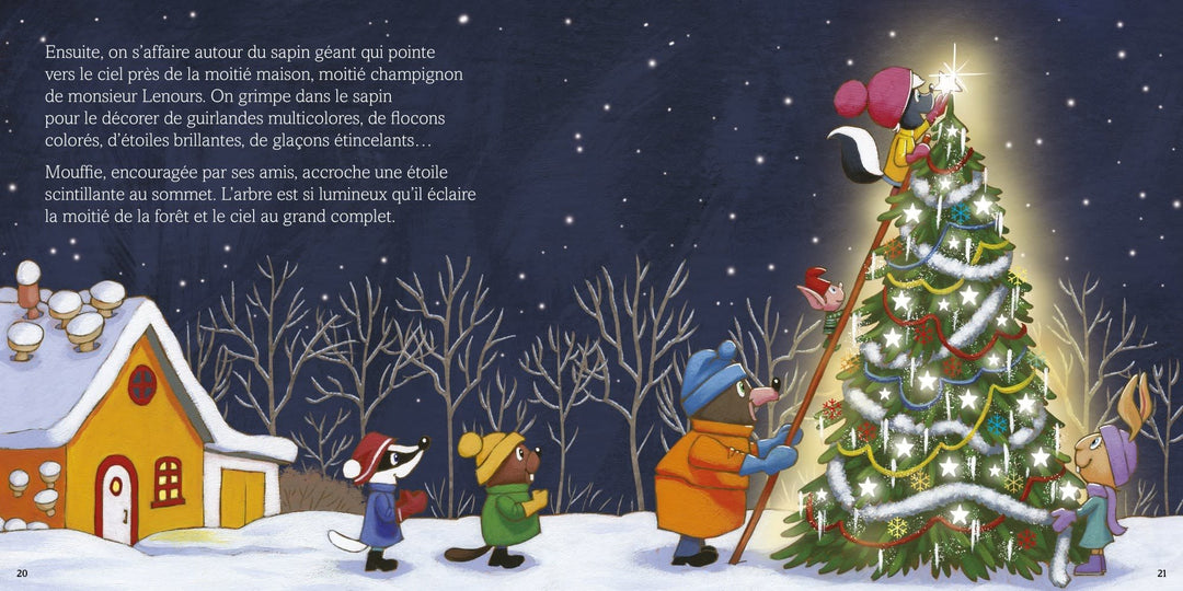 Auzou - Livre, Mouffie la Mouffette et le Lutin de Noël, 3 ans et +