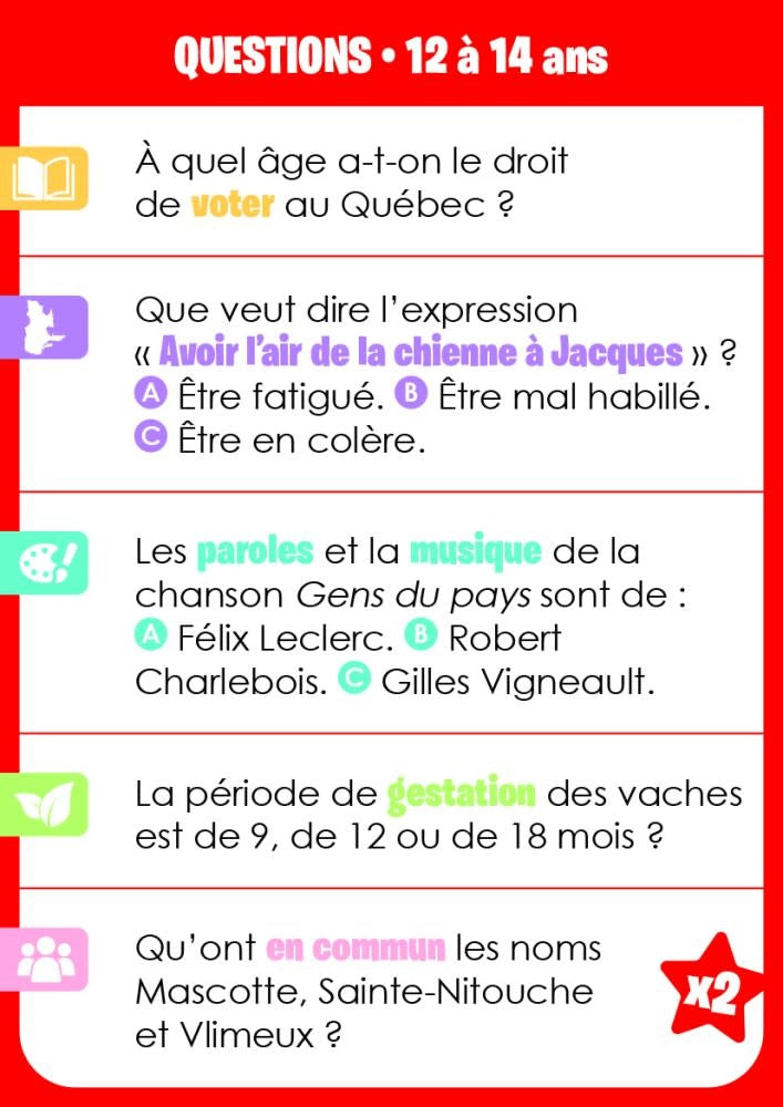 Auzou - Jeu Le Grand Quiz du Québec