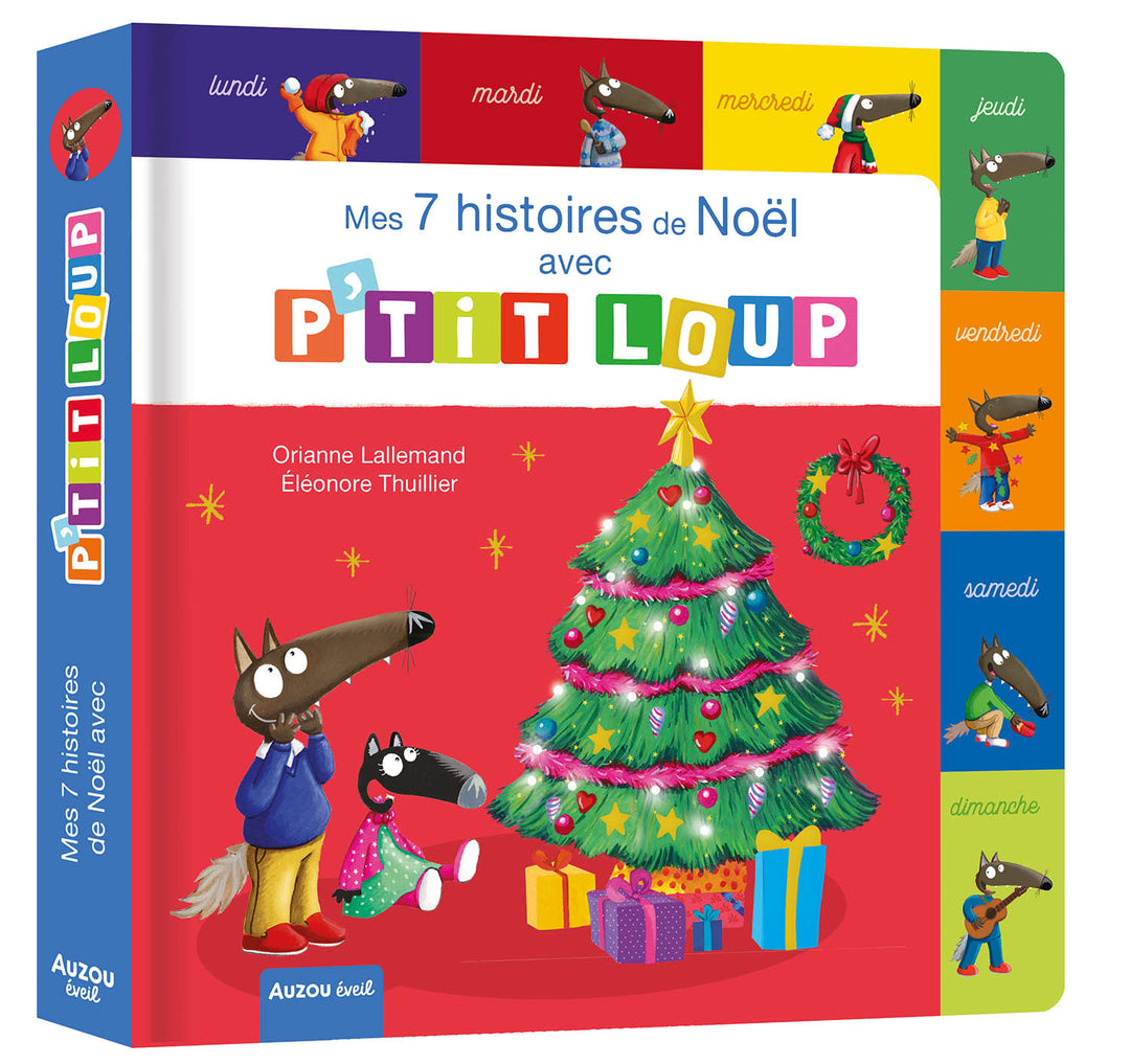 Auzou - Livre, Mes 7 Histoires de Noël avec P'tit Loup, 1 an et +