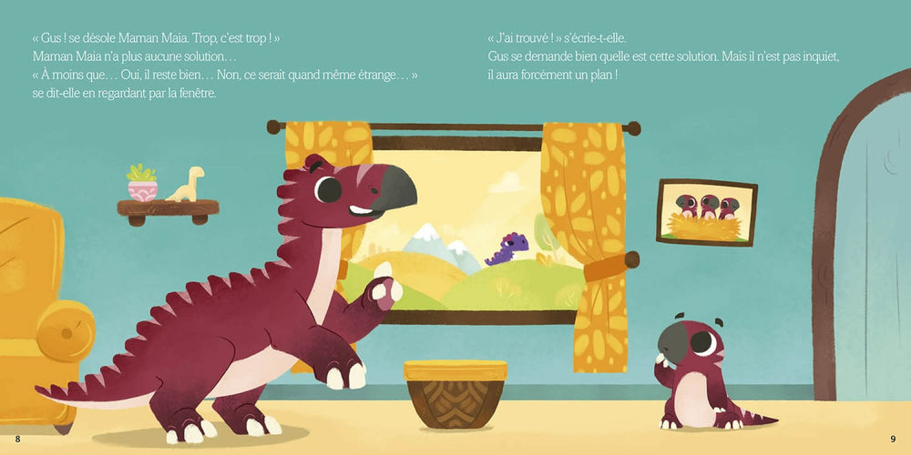 Auzou - Livre, Gus ne Veut pas de Dino-Sitter, 3 ans et +