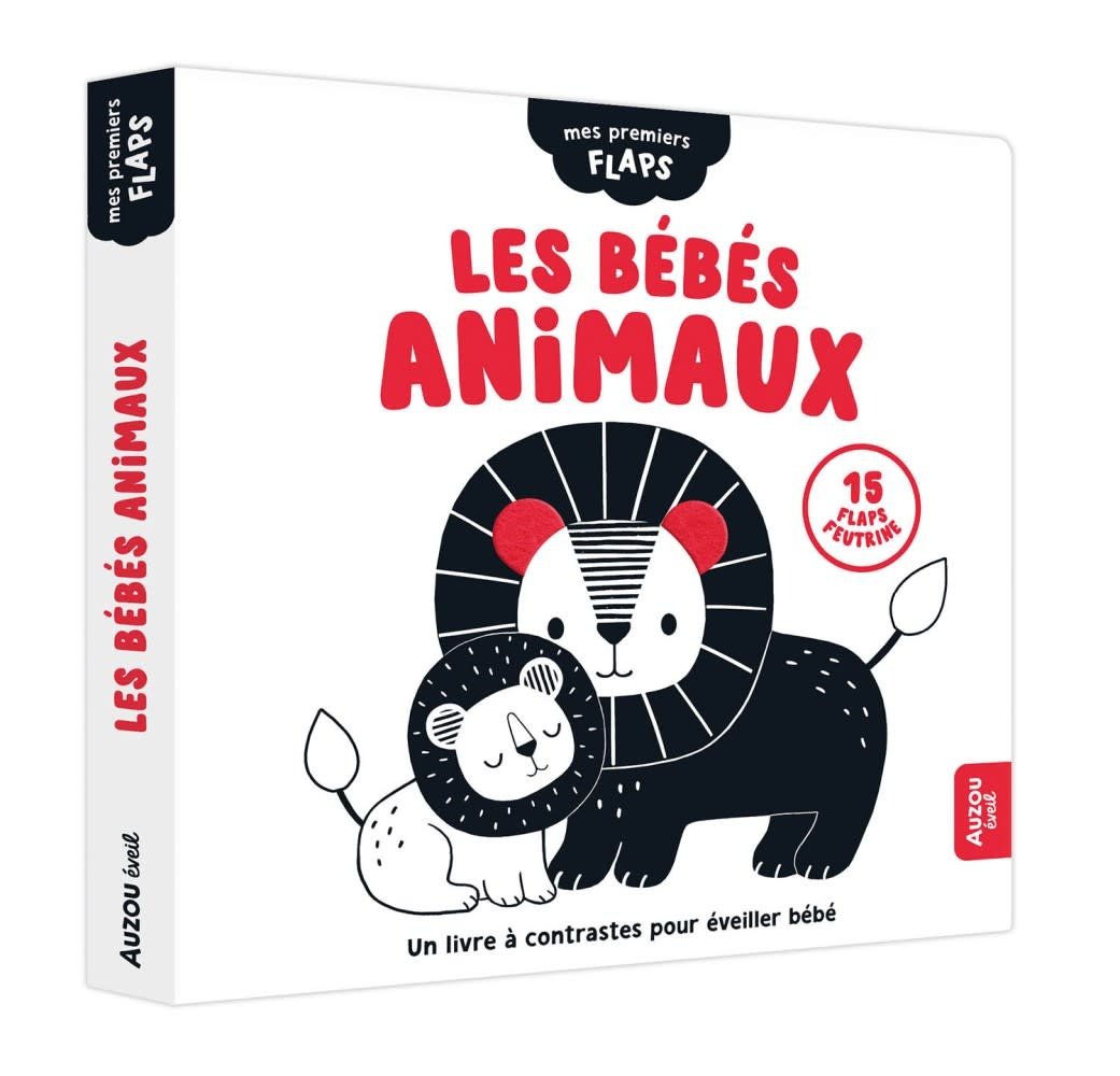 Auzou - Livre, Mes Premiers Flaps, Les Bébés Animaux, 2 mois et +