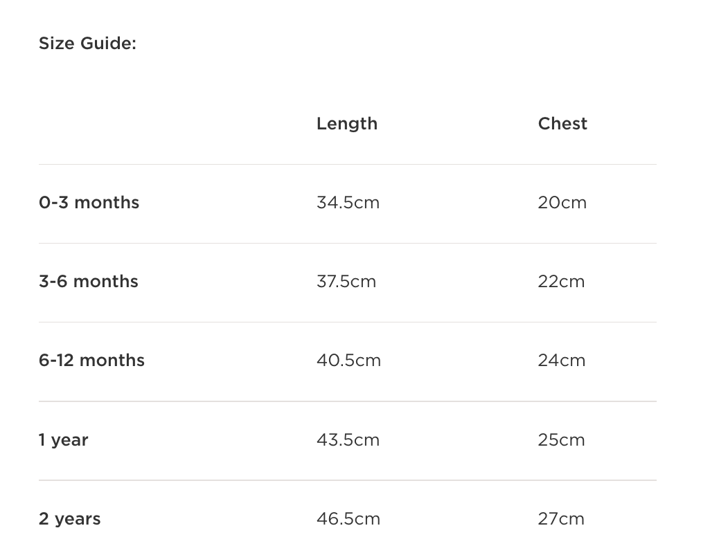 Size Chart Image