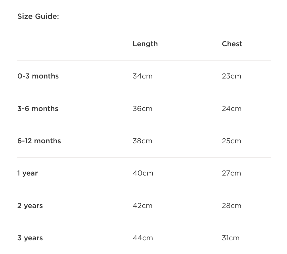 Size Chart Image