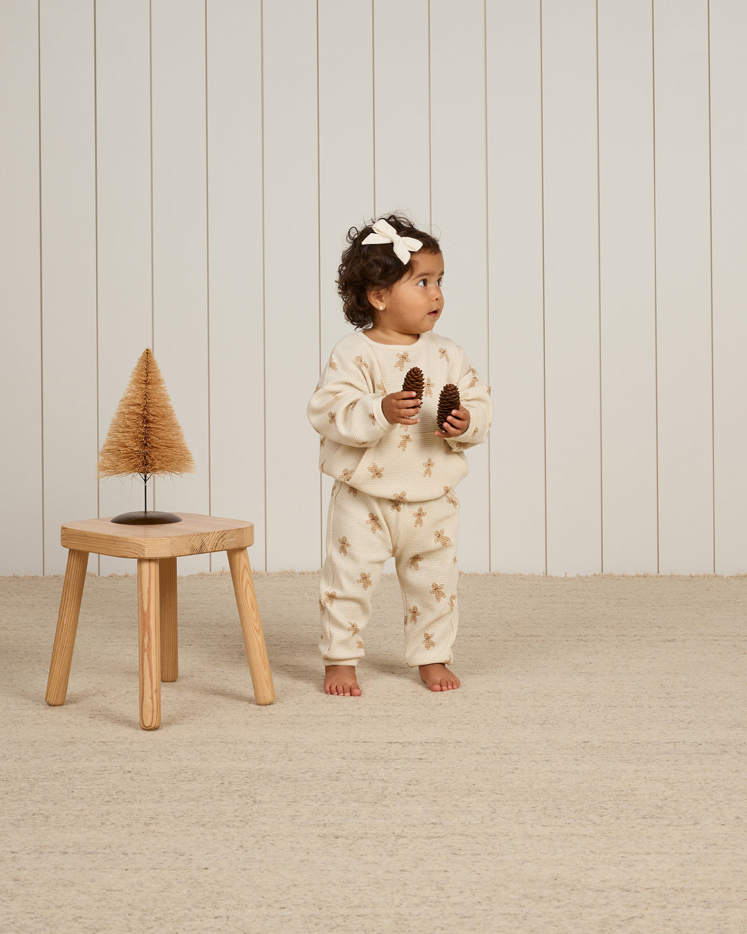 Quincy Mae - Waffle Sweater and Pant Set, Gingerbread