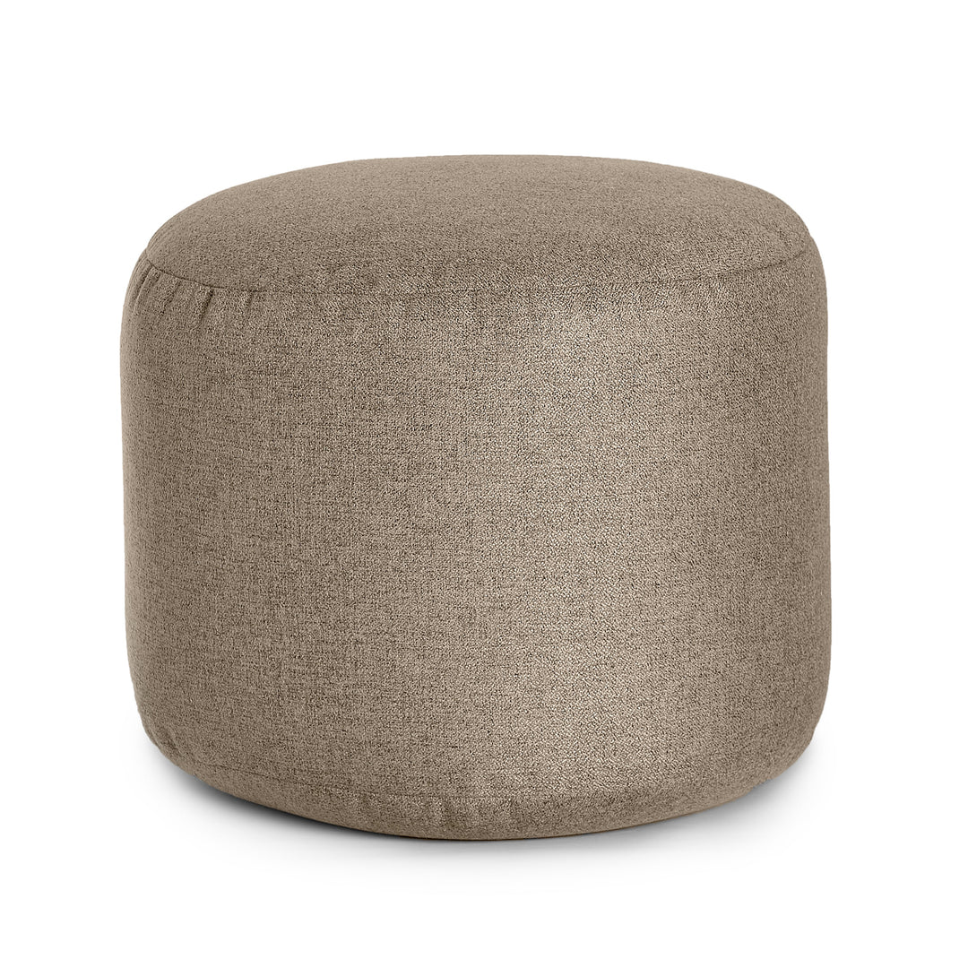 Round Ottoman and Footrest, Sepia Collection