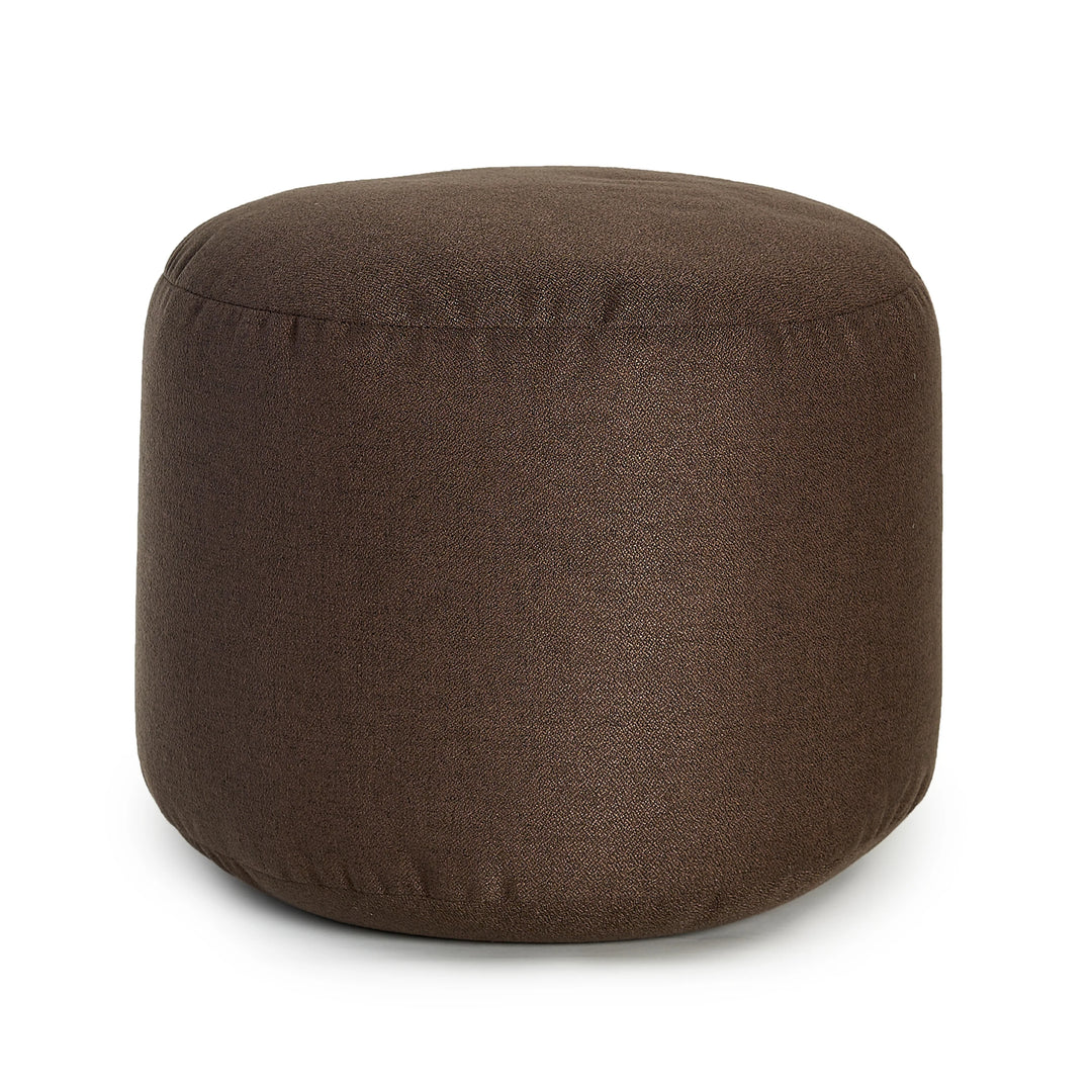 Round Ottoman and Footrest, Sepia Collection