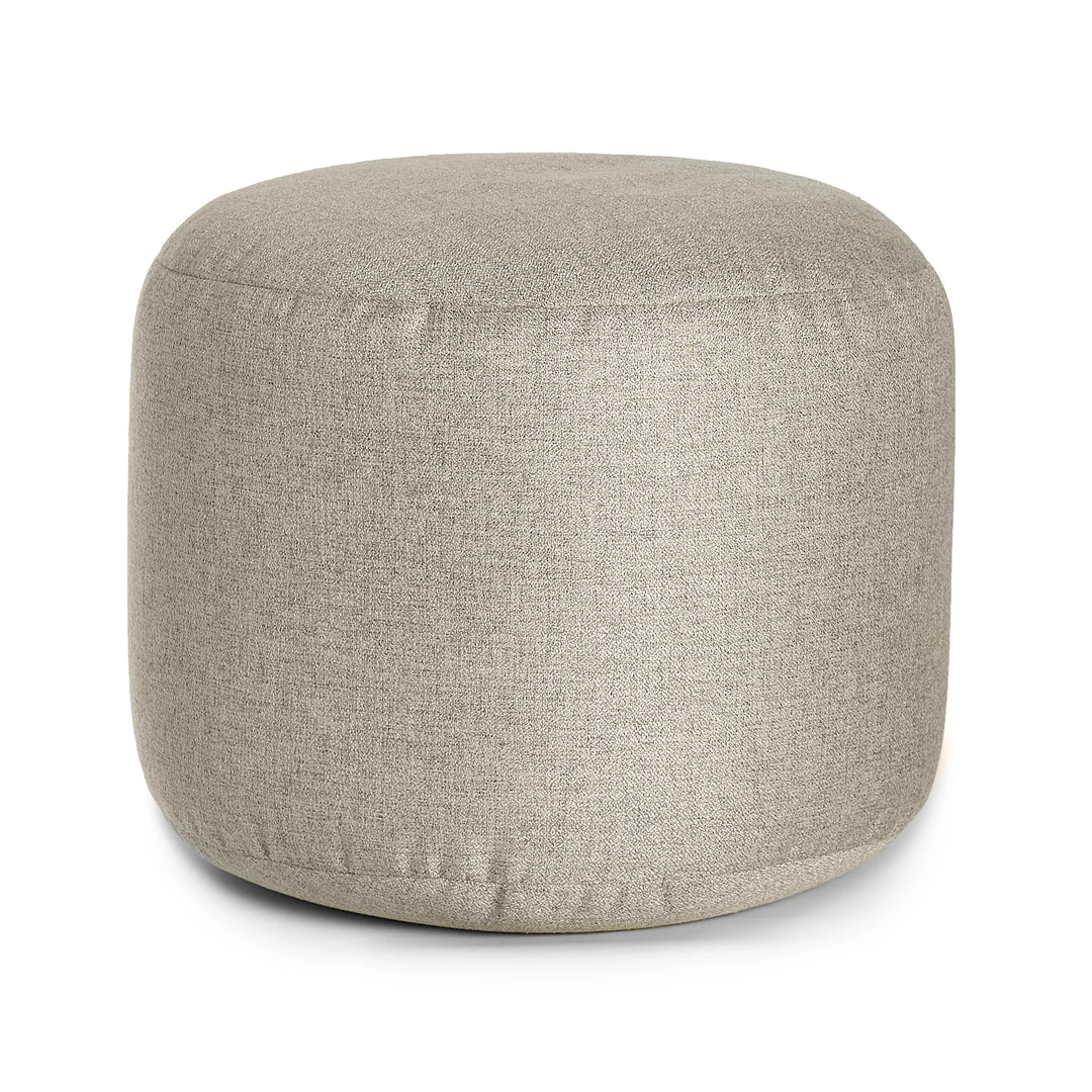 Round Ottoman and Footrest, Sepia Collection