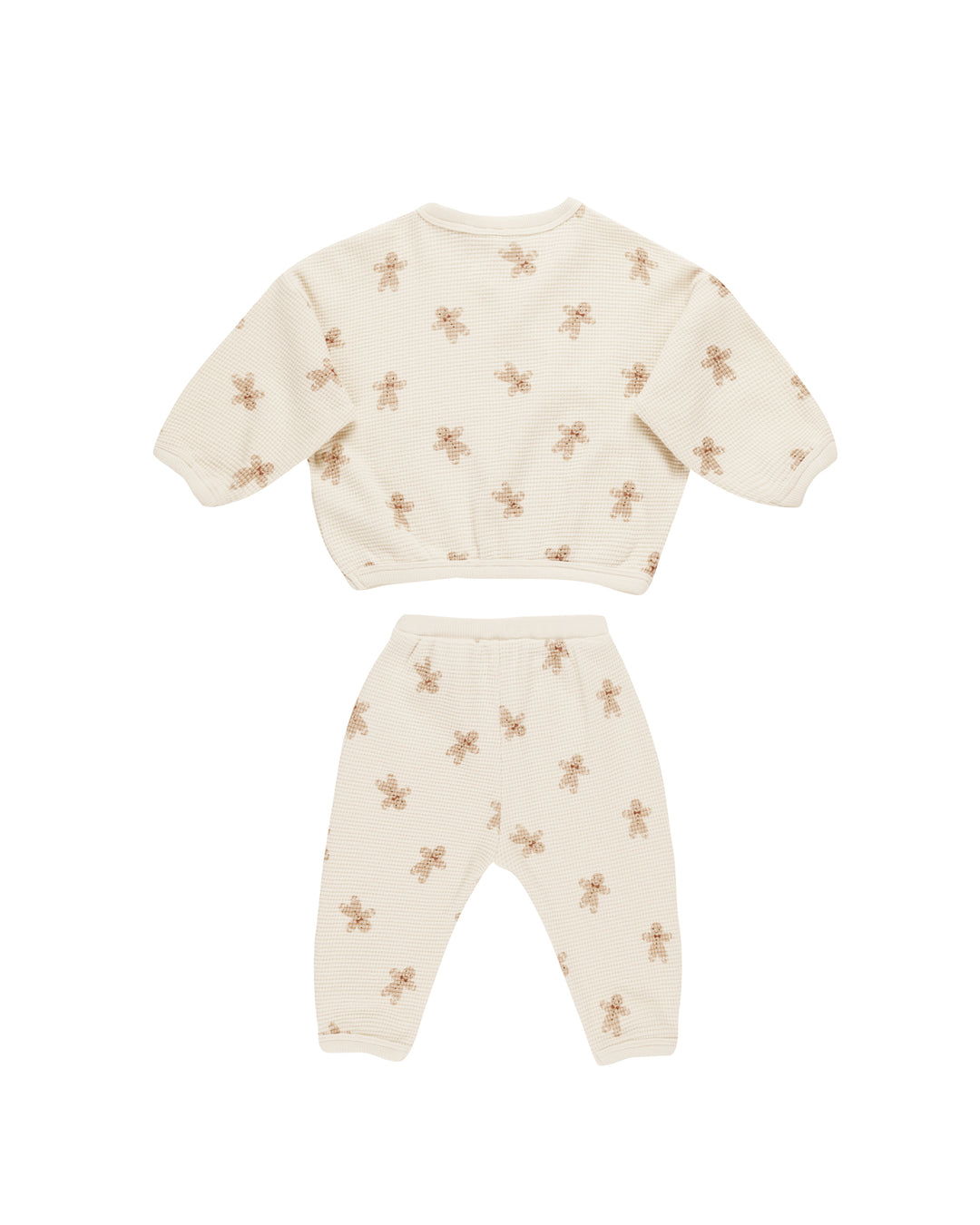 Quincy Mae - Waffle Sweater and Pant Set, Gingerbread