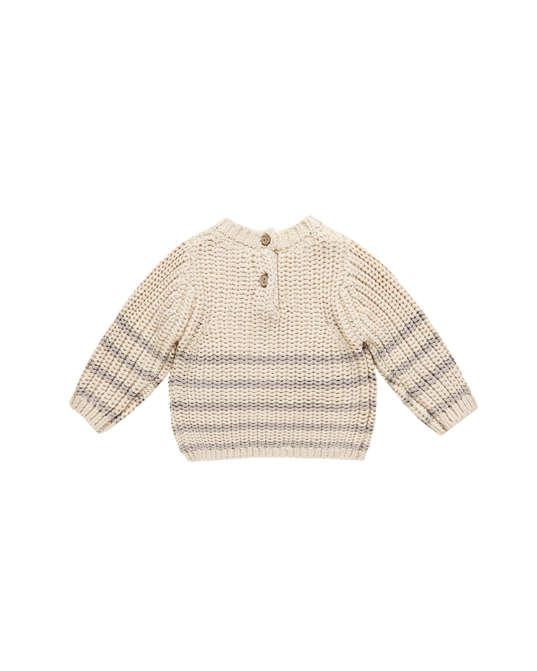 Quincy Mae - Rex Knitted Sweater, Fog Stripe