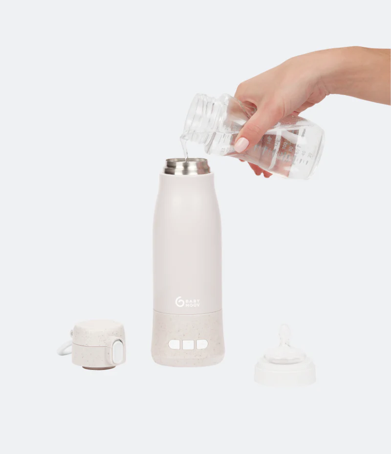 Babymoov - Portable Rechargeable Moov & Feed Bottle Warmer, Mineral Beige