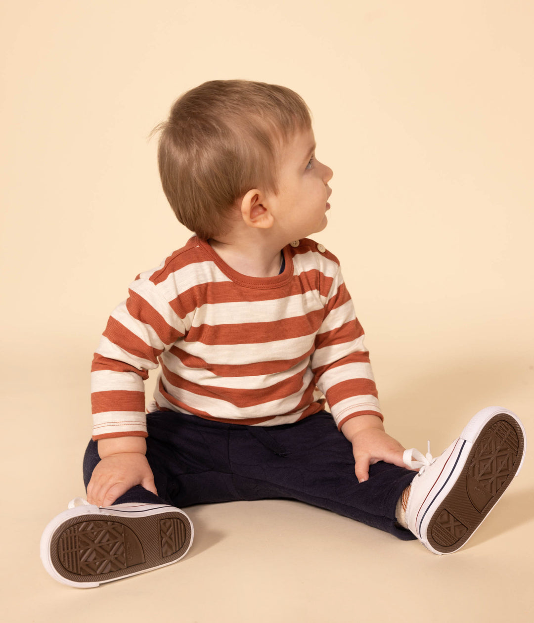 Petit Bateau - Quilted Pants, Smoking, 3 months