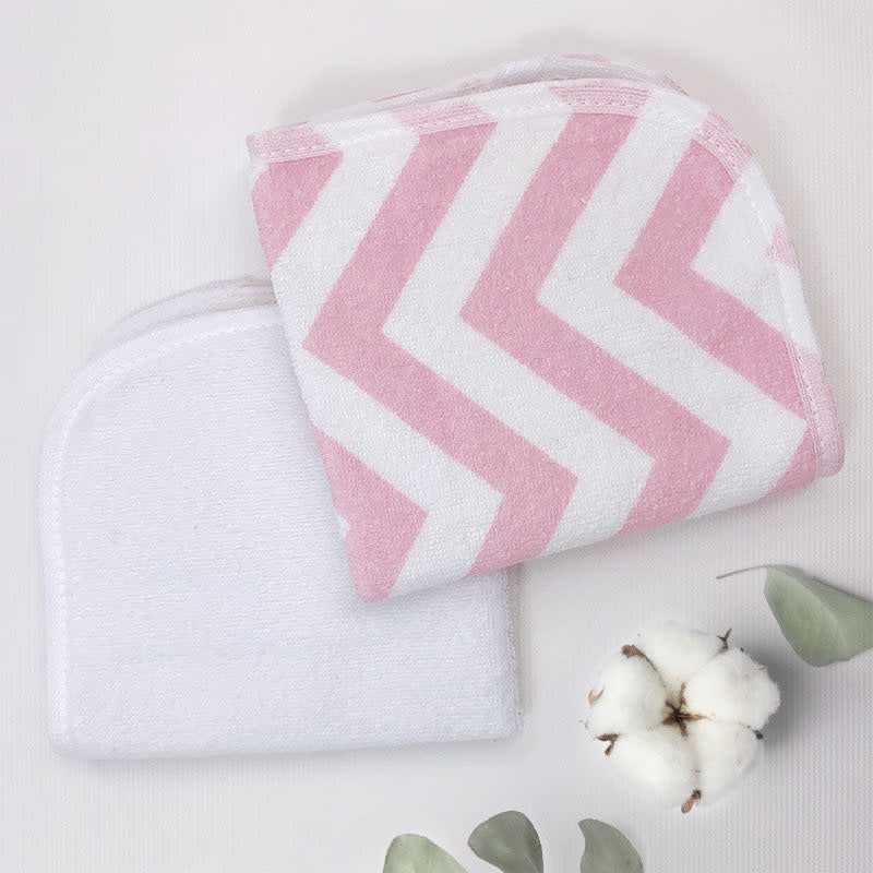 Kushies - Paquet de 3 Débarbouillettes, Chevron Rose Étoile