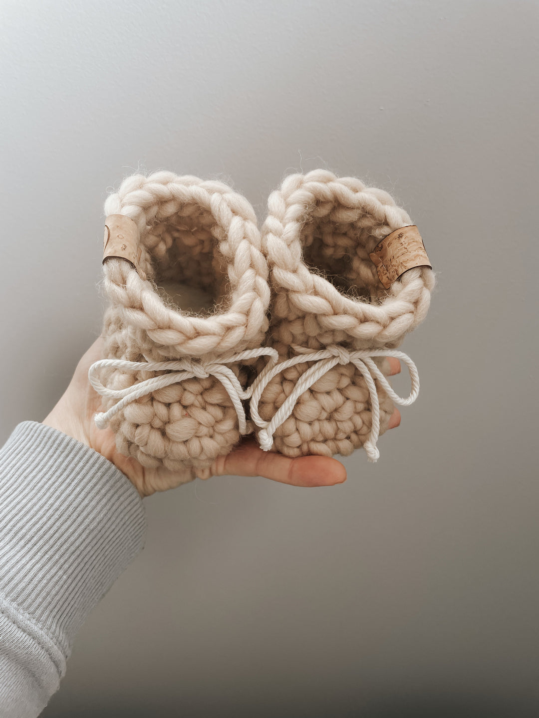 Les Petits Tousi - Wool Booties, Almond