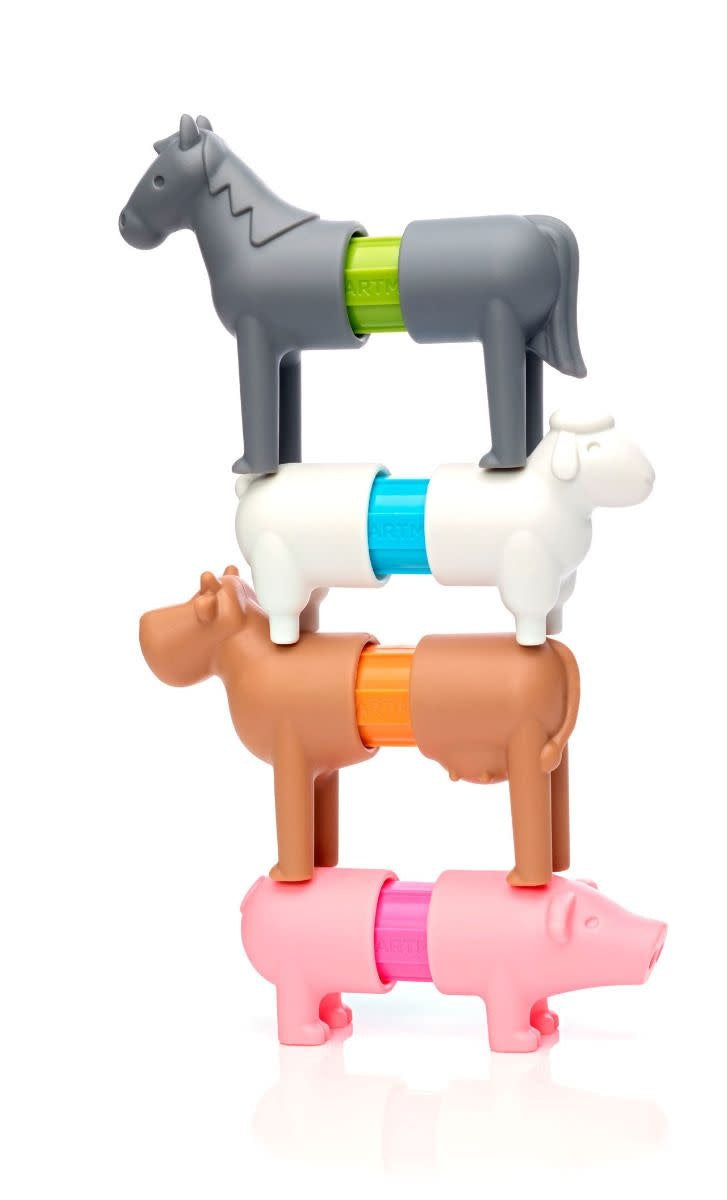 Smartmax - Jeu de Construction Magnétique, Animaux de la Ferme 16 Pièces