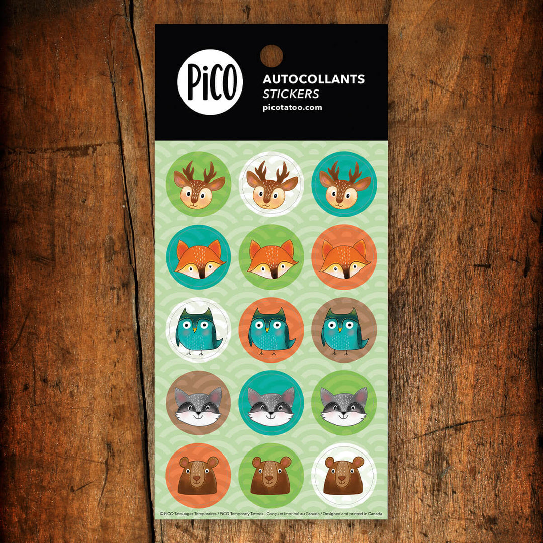 Pico Tatoo - Lot de 10 Feuilles d'Autocollants, Animaux