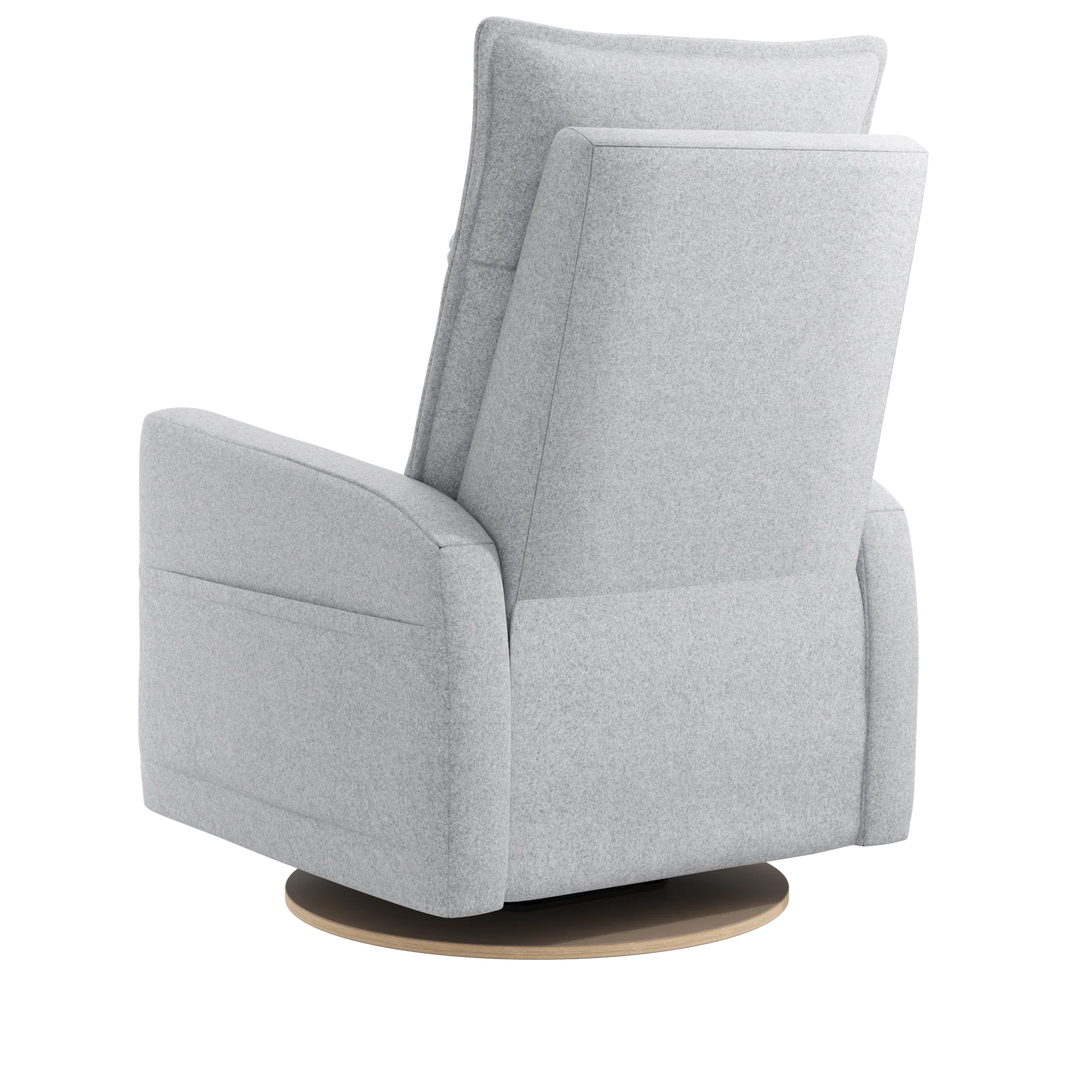 Arya Motorized Reclining Swivel Armchair, Arlo Heather Grey