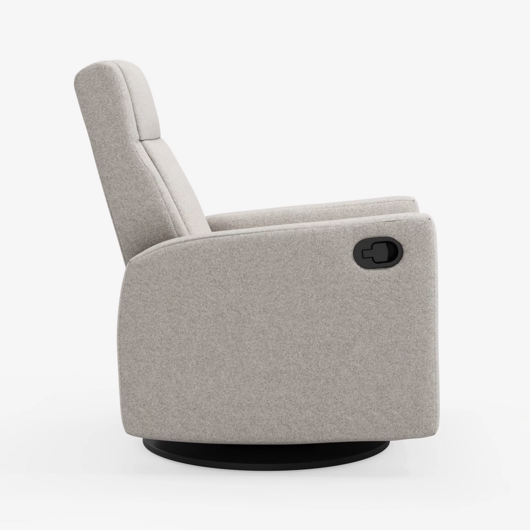 Nelly Reclining Swivel Armchair, Arlo Pearl