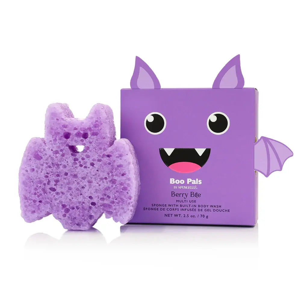 Spongellé - Éponge de Corps Infusée de Gel Douche, Chauve-Souris