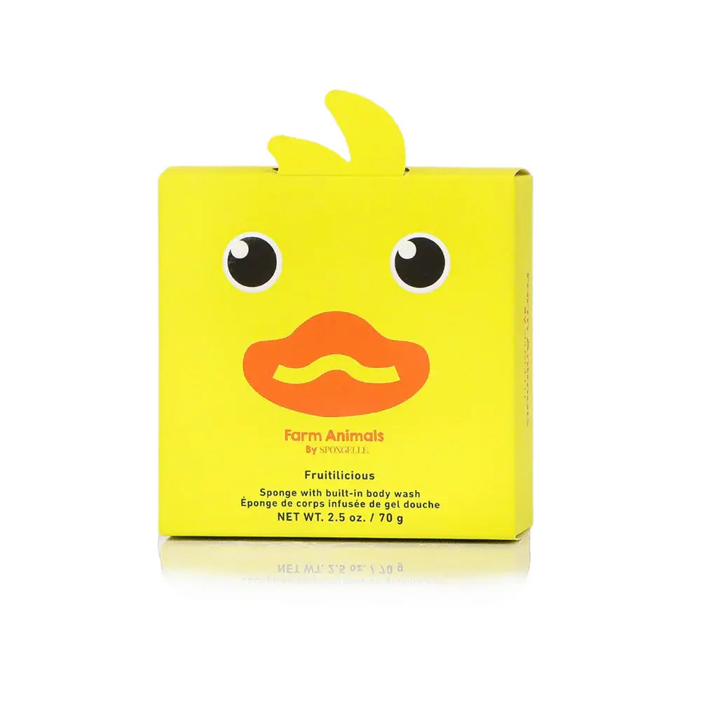 Spongellé - Éponge de Corps Infusée de Gel Douche, Danny le Canard