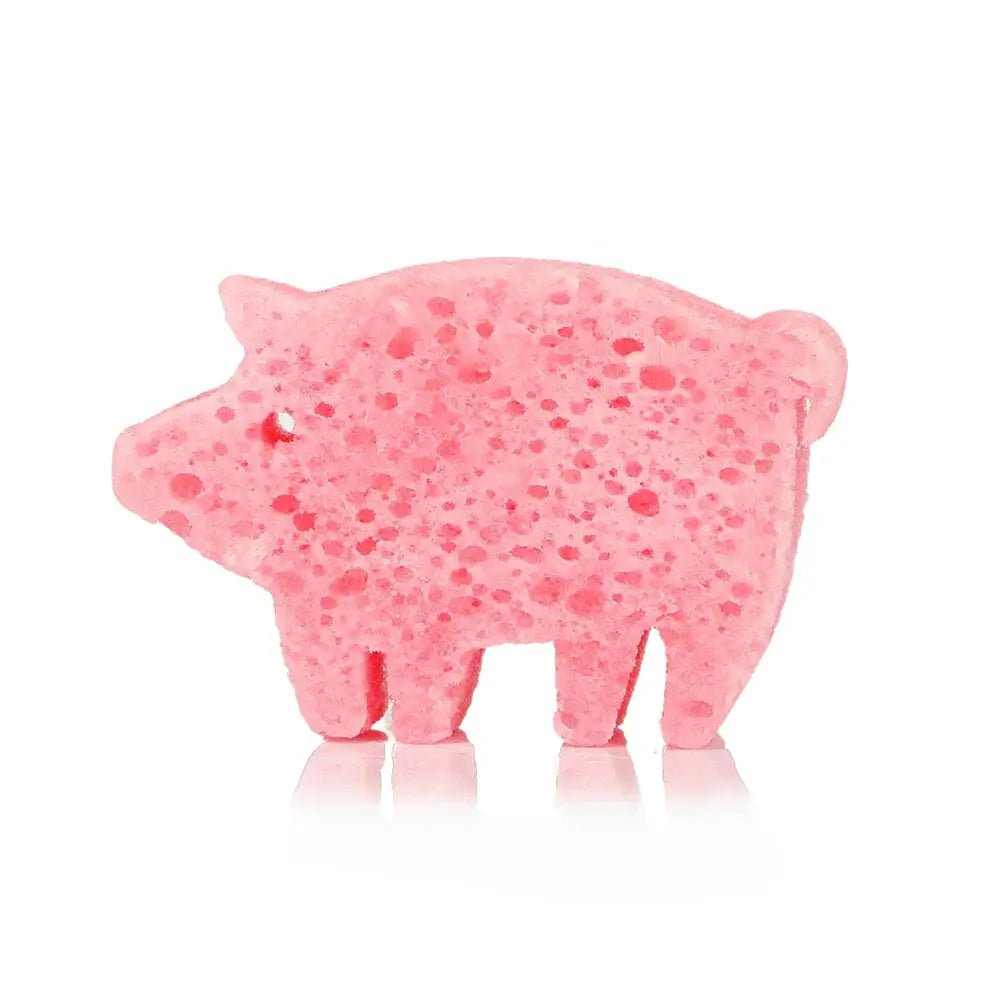 Spongellé - Éponge de Corps Infusée de Gel Douche, Peggy le Cochon