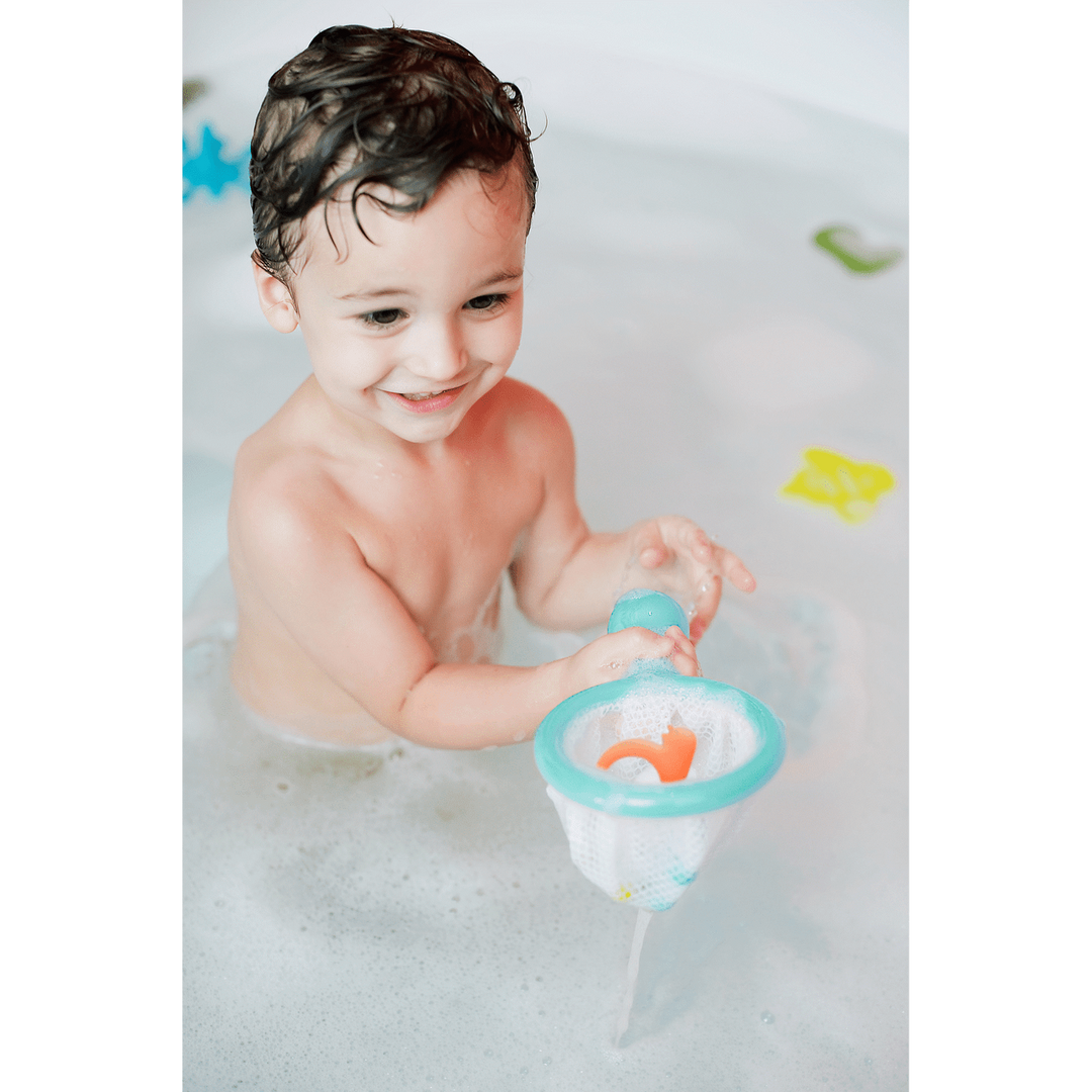 Boon - Water Bugs Floating Bath Toys with Net, Teal