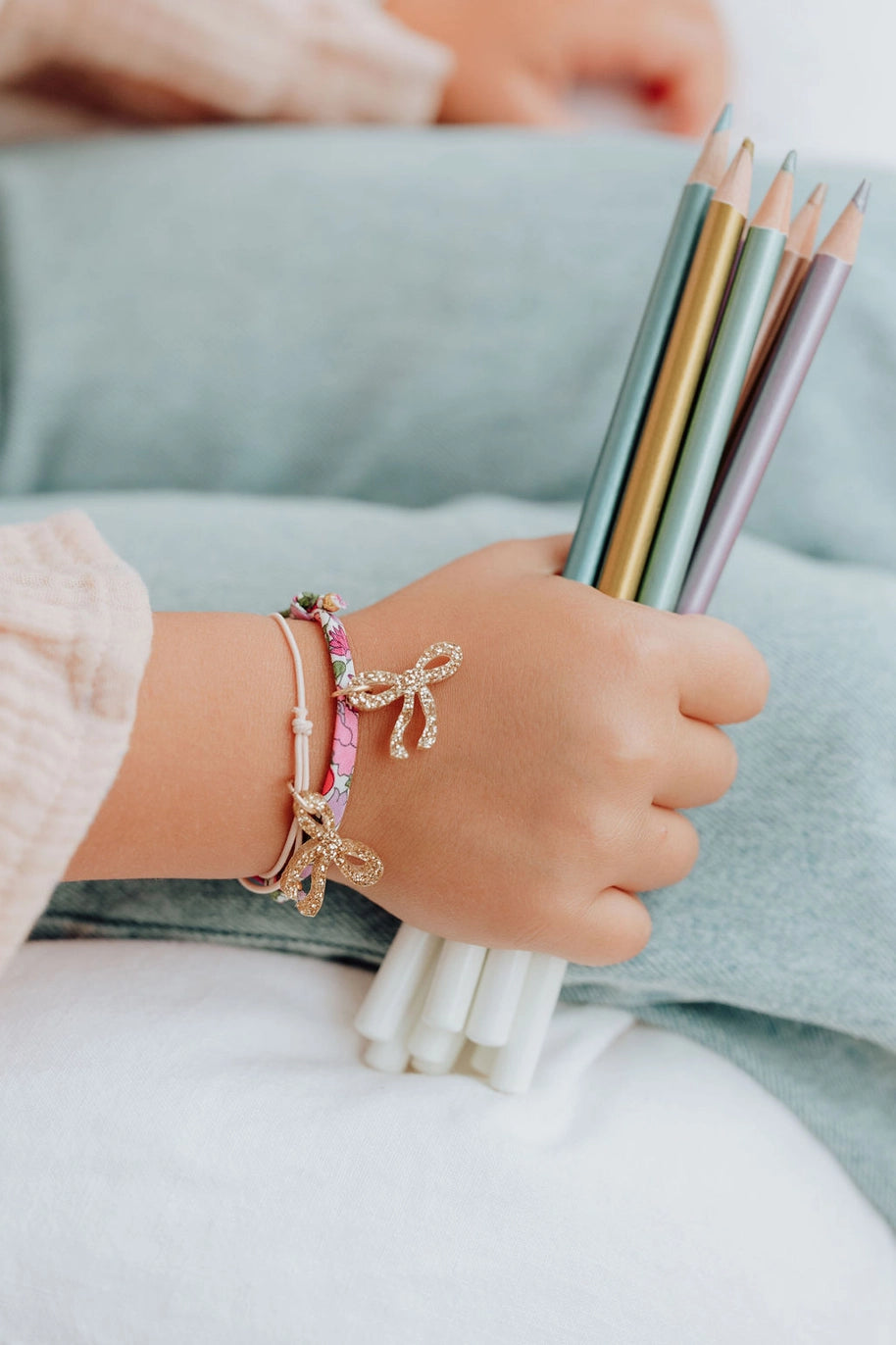 Coffret avec Serre-Tête et Bracelet, Rose Pâle