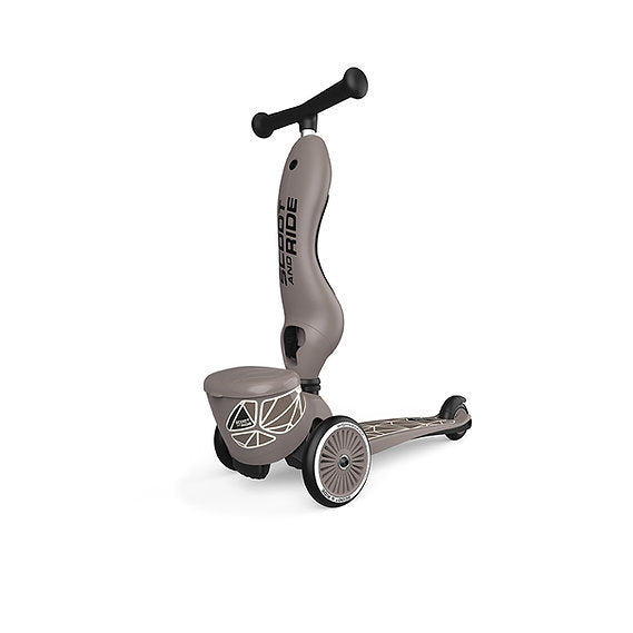 Scoot & Ride - Trottinette 2-en-1 Highwaykick 1 Lifestyle,Lignes Brunes