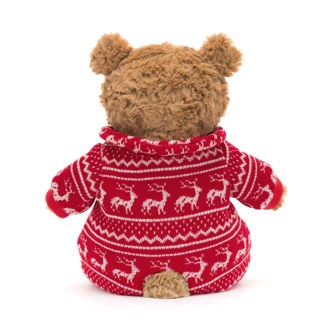 Jellycat - Ours Barthélémy en Pyjama d'Hiver 10"